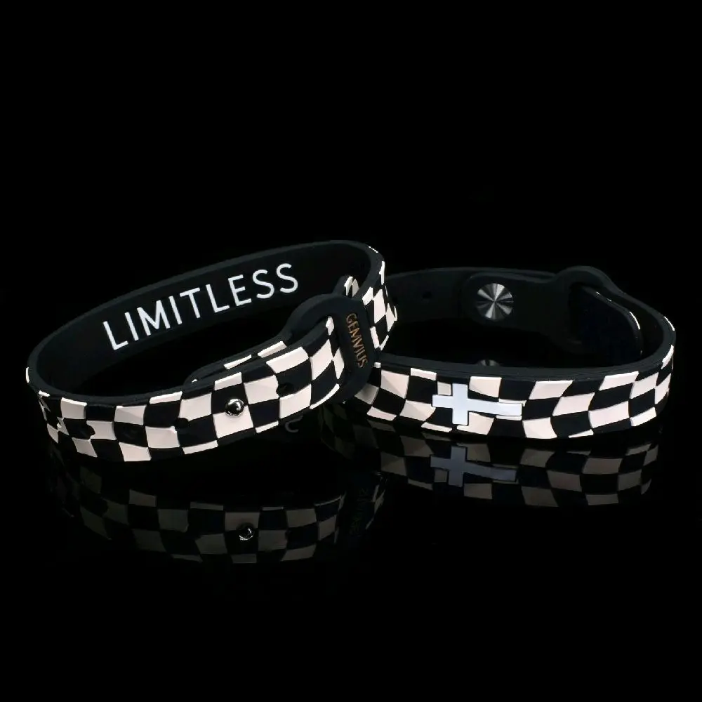 Gemvius Limitless Warped Checkers Faith Bracelet - Size Adjustable