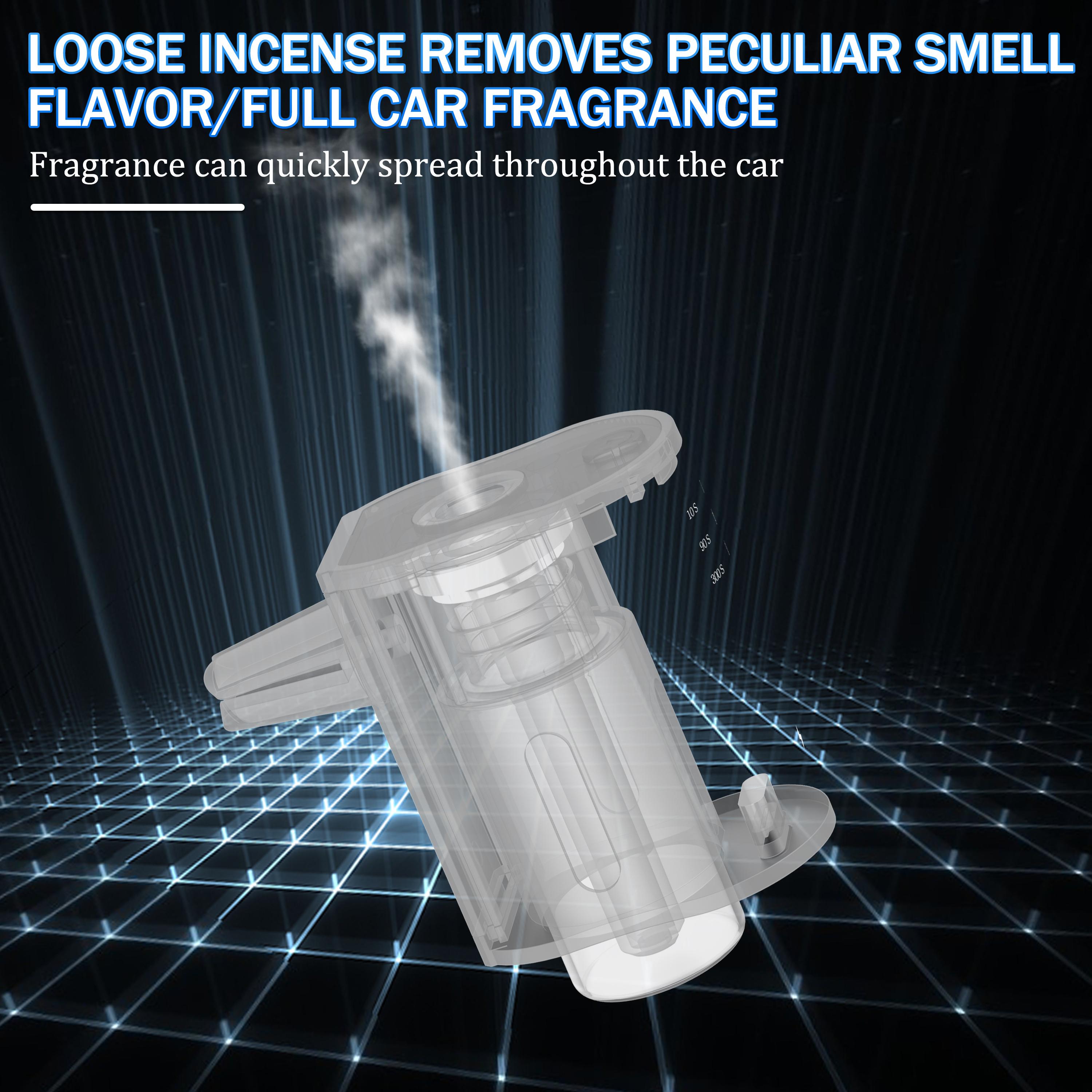 Smart Car Air Freshener with Three Adjustable Concentration Scent Levels, Portable Waterless Car Diffuser Air Freshener Car Aromatherapy Diffuser, 3*10ML Natural Perfume