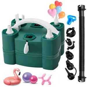 Balloon Pump, Triple Inflating Ports for 260q Foil Latex Mylar Balloon, 3-in-1 Electric Air Pump for Inflatables and Balloons, Inflator Deflator for Swimming Rings Air Mattress Pool Floats