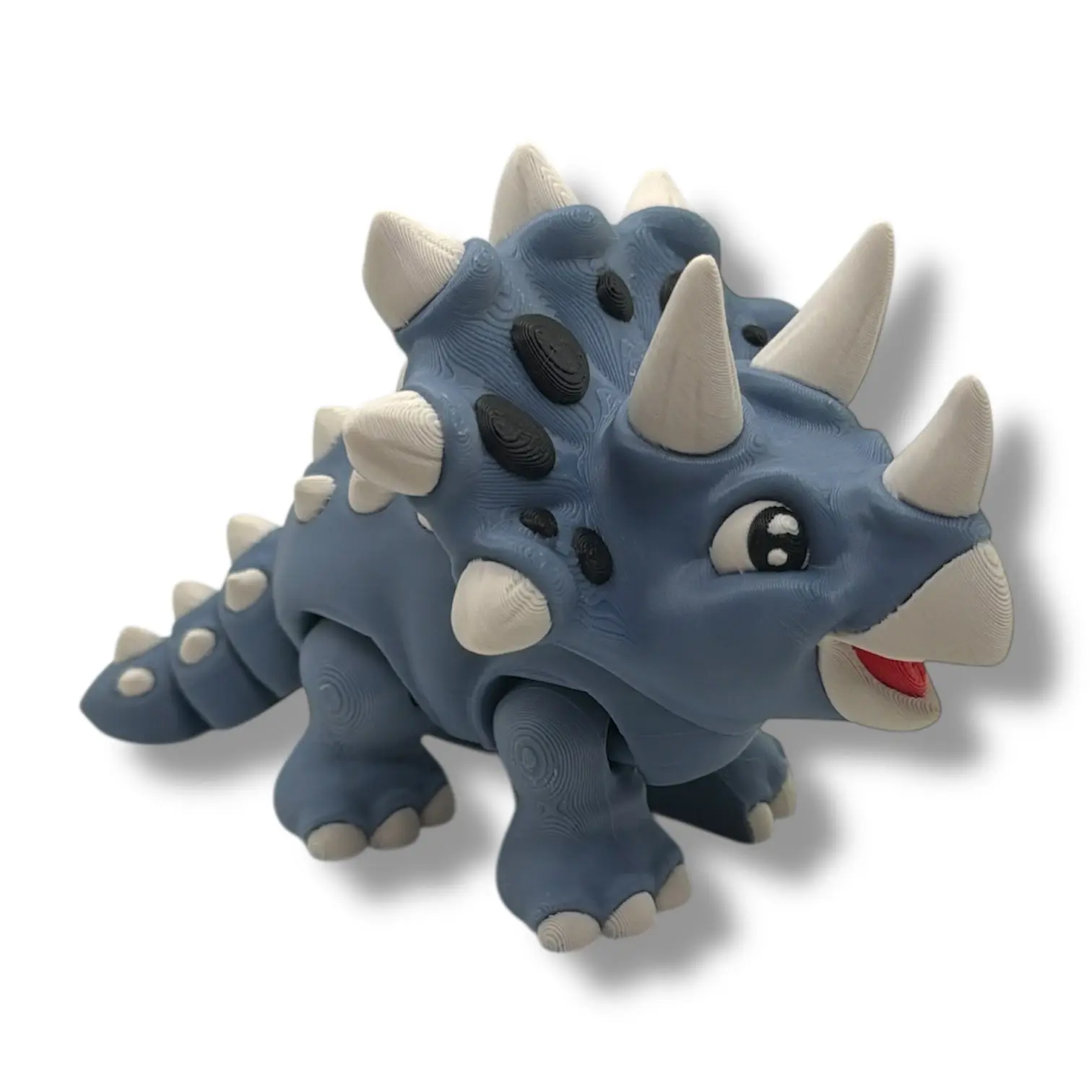 Amazing 6" Triceratops Dinosaur - 3d Printed Articulated Figurine Decor Gift