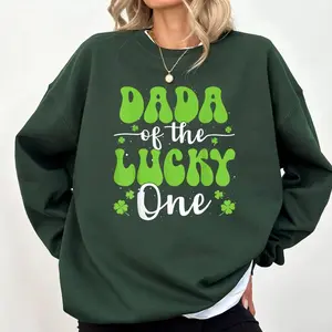 Dada Of The Lucky One First Birthday St Patrick's Day Sweatshirt