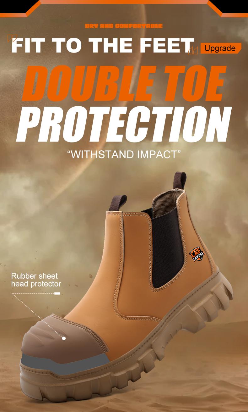 Lightweight steel toe brown anti slip work shoes - splash proof, smash proof, puncture proof, breathable safety shoes SpringStatements