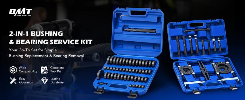 Orion Motor Tech 2 in 1 Bushing Driver Tool & Bearing Press Kit, Complete Bushing & Bearing Service Kit with 2" and 3" Jaws, 5 Ton Capacity Bearing Separator, Heavy Duty Wheel Bearing Puller Tool Set, Limited Time Deal Orion Motor Tech 2 in 1 Bushing Driver Tool & Bearing Press Kit, Complete Bushing & Bearing Service Kit with 2" and 3" Jaws, 5 Ton Capacity Bearing Separator, Heavy Duty Wheel Bearing Puller Tool Set, Limited Time Deal