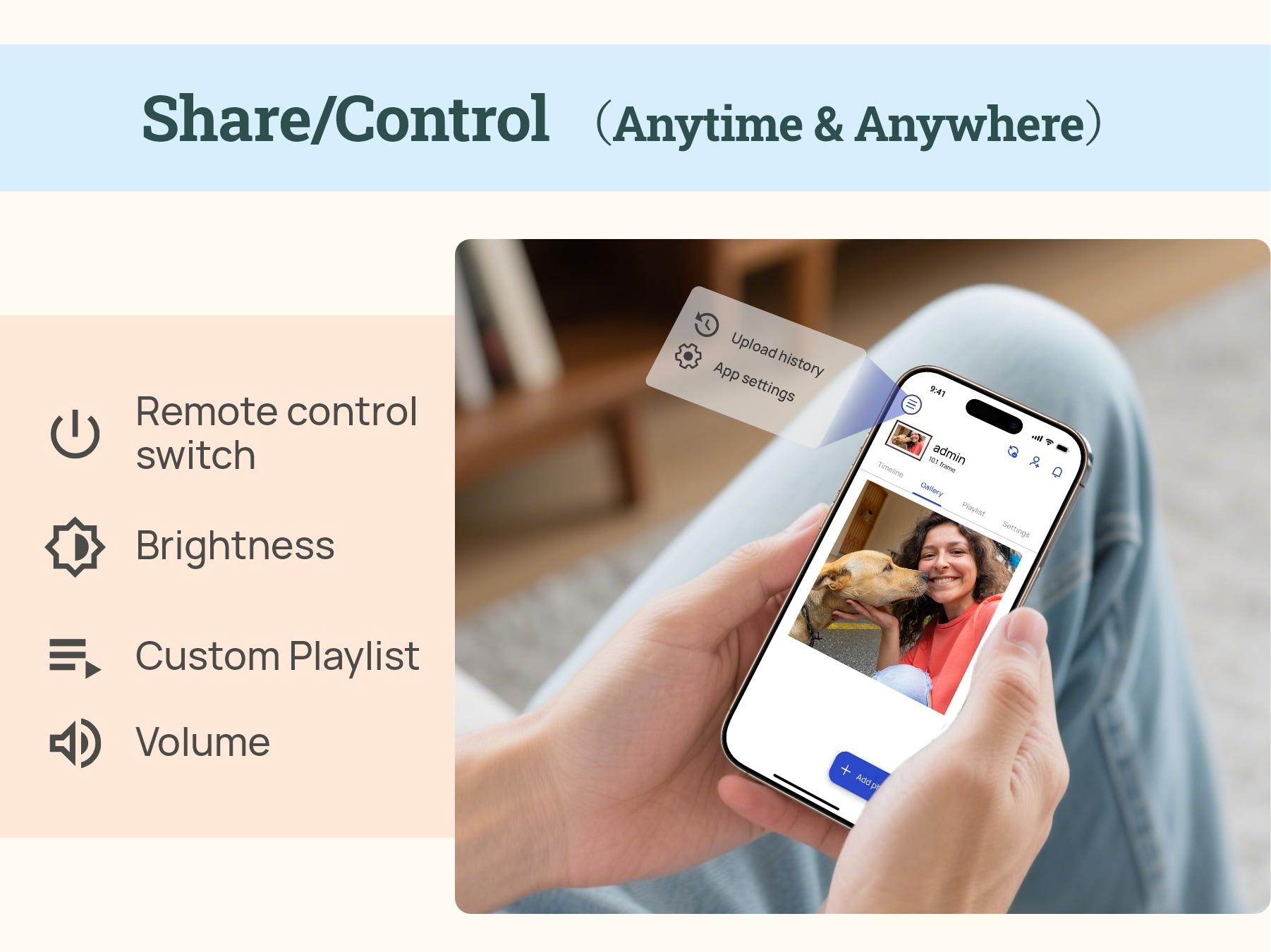 ARZOPA WiFi Digital Touch Screen Photo Frame Free Unlimited Cloud Storage Touchscreen 120s Video Frame PhotoFrame Digital Picture Frame Auto Rotate for Gift Idea