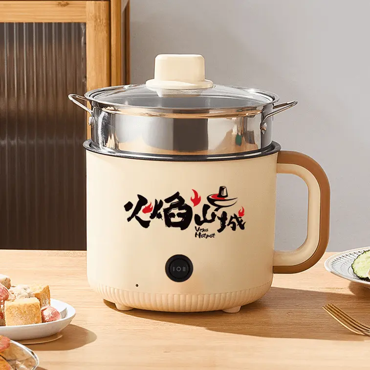 VEGAS Multifunctional Automatic Cooker Pot - Electric Hot Pot with Clean Nonstick Surface, Fullview Lid, Sauté Function, Auto Keep Warm, Ideal for Dorms & Small Kitchens, 7in/9.5in/10.2in Sizes, Random Color Shipment, Multifunctional Hot Pot