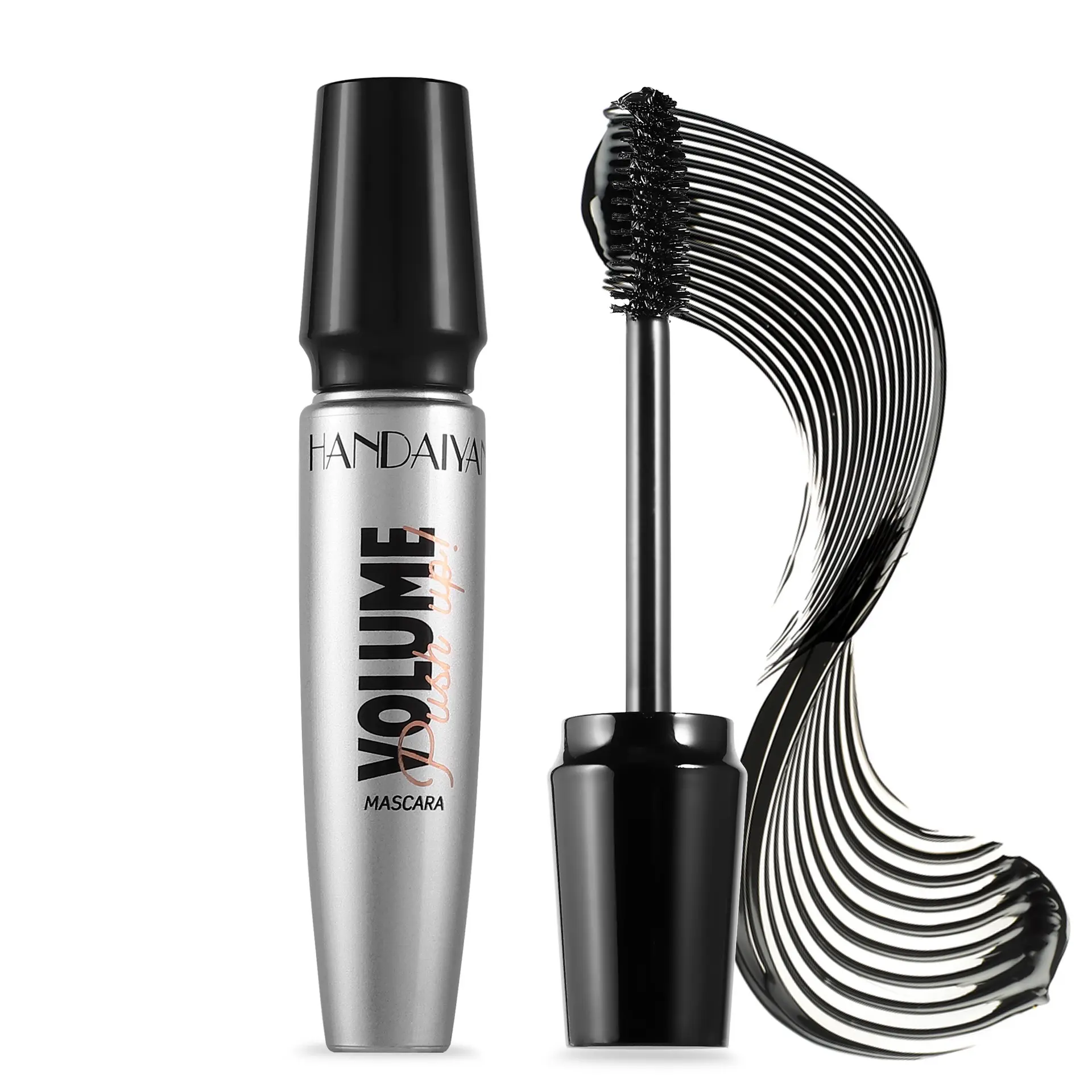 HANDAIYAN Waterproof Volumizing Curling Mascara - 24-Hour Smudge-Proof Lengthening Natural Mascara for Daily Wear, Lash Routine, Christmas, No Clumping, Essential for Daily Makeup, Halloween Parties, Lengthening Mascara