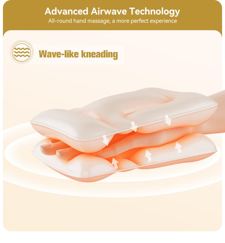 Big Promotion CINCOM Brand New Hand Massager, Cordless Finger Massager with Heat and Vibration, Adjustable Intensity and Temperature, with Clear Visible LED Screen, Rechargeable, Comfort, Great as a Gift for Friends or Family, Comfort