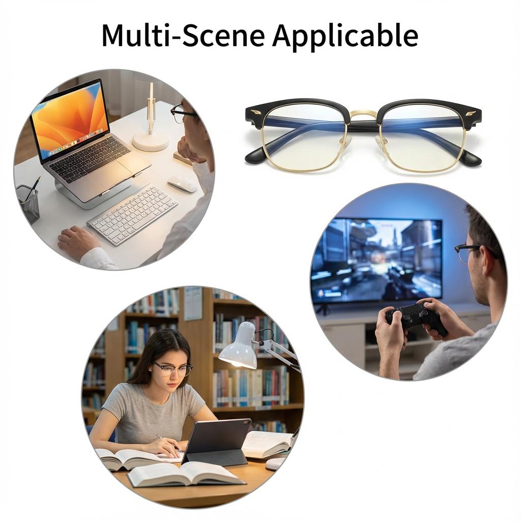 2026 New Blue Light Blocking Semi-rimless Glasses for Men & Women, Fashion Party Eyeglasses, Computer Gaming TV Reading Glasses for Daily Wear, Birthday Gift