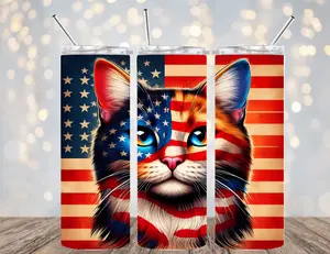 20 OZ CAT DESIGNS 14 OPTIONS INSULATED SKINNY TUMBLER W/ STRAW