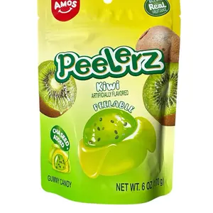 Amos Peelerz Kiwi Gummy Candy, Peelable Kiwi Gummy Candy, Resealable 6 oz Bag Amos Peelerz Kiwi Gummy Candy, Peelable Kiwi Gummy Candy, Resealable 6 oz Bag