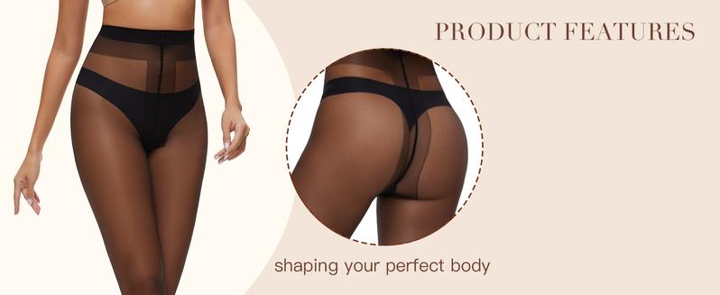 MANZI 3 Pairs Toeless Pantyhose Tights for Women Ultra Thin 10D Toe Open Control Top Pantyhose TikTokShopBlackFriday