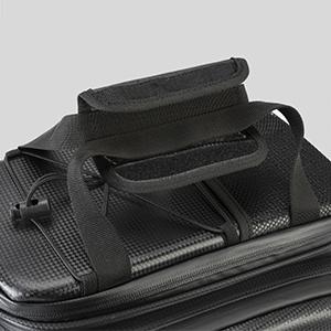 ROCKBROS Bike Rack Bag Waterproof Carbon Leather Rear Seat Cargo Pack 34L