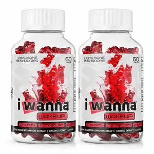 iWanna Wake Up Gummies 2-Pack – Energize Your Morning with Caffeine Ginseng Lion’s Mane & B-Vitamins -  Healthcare Dietary Supplement