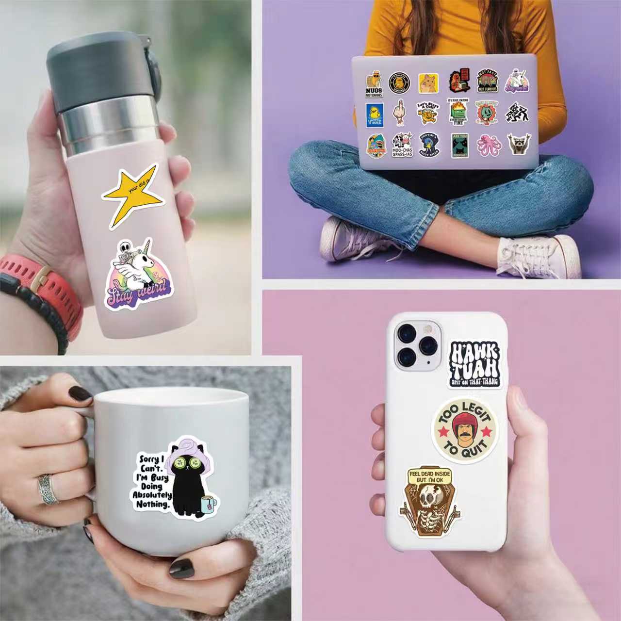 130pcs Funny Stickers for Adults, Prank Meme (Dirty) Hilarious Sticker Pack for Laptop, Hard Hat, Work, Water Bottles, Computers, Vinyl Waterproof Decals (130)