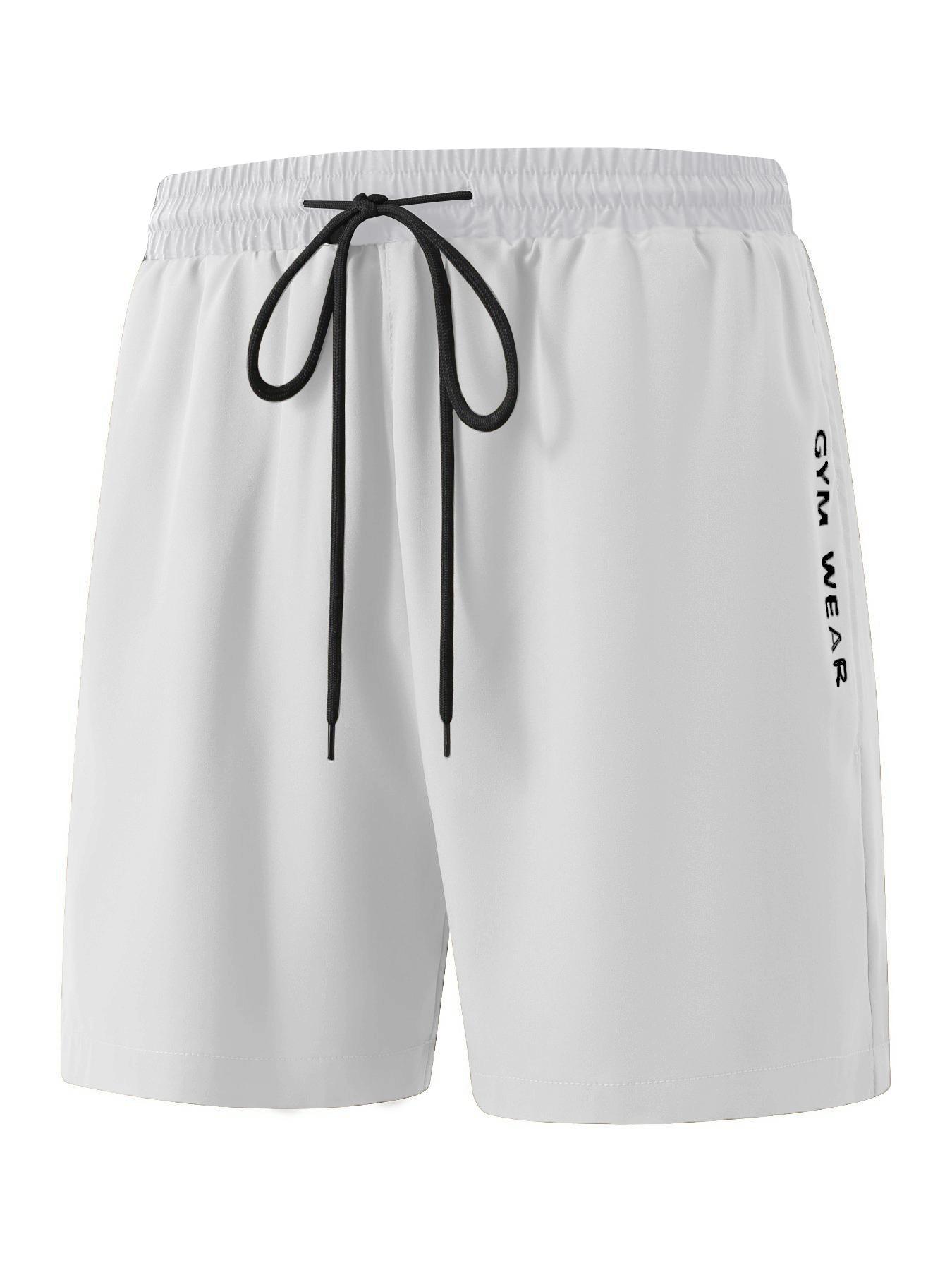 Men's Letter Print Leisure Shorts, Casual Comfy Breathable Athletic Shorts for Summer, Shorts for Men, Men's Bottoms for Daily Wear, Men Shorts, Jogging Shorts, Breathable Fitness Shorts, SummerSportsShorts Please refer to the size chart before purchasing