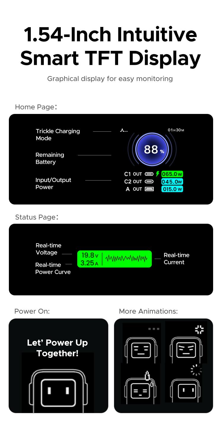 UGREEN Nexode Power Bank 20000mAh 145W PD 3.0 Portable Charger 72Wh Qi2 Certified 15W Wireless Fast Charging Magsafe Battery Pack 2C1A with TFT Display for iPhone 17/16 Series/MacBook/iPad,September Restock，TikTokShopBlackFriday ,TikTokShopJumpstartSale