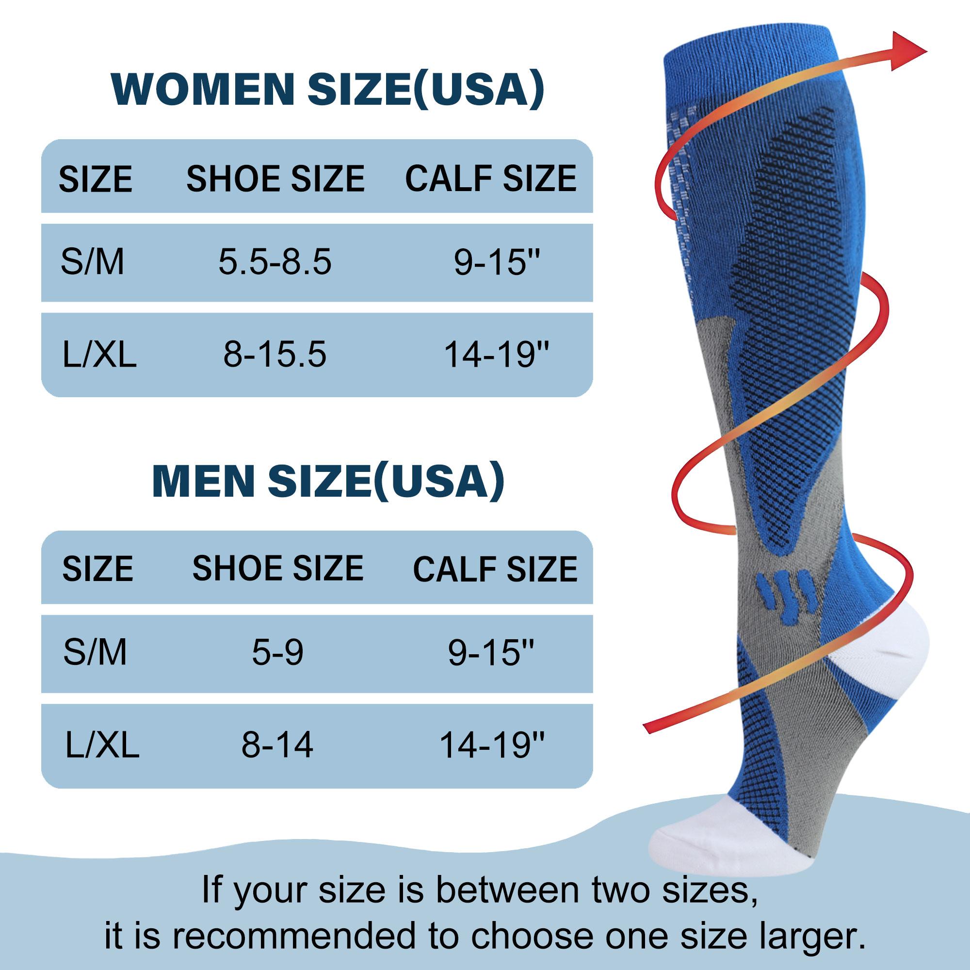 ISUNIE 4 Pairs Compression Socks for Women & Men, Fashionable Knee-High Socks for Walking, All Seasons, Unisex, Support Sock ISUNIE 4 Pairs Compression Socks for Women & Men, Fashionable Knee-High Socks for Walking, All Seasons, Unisex, Support Sock