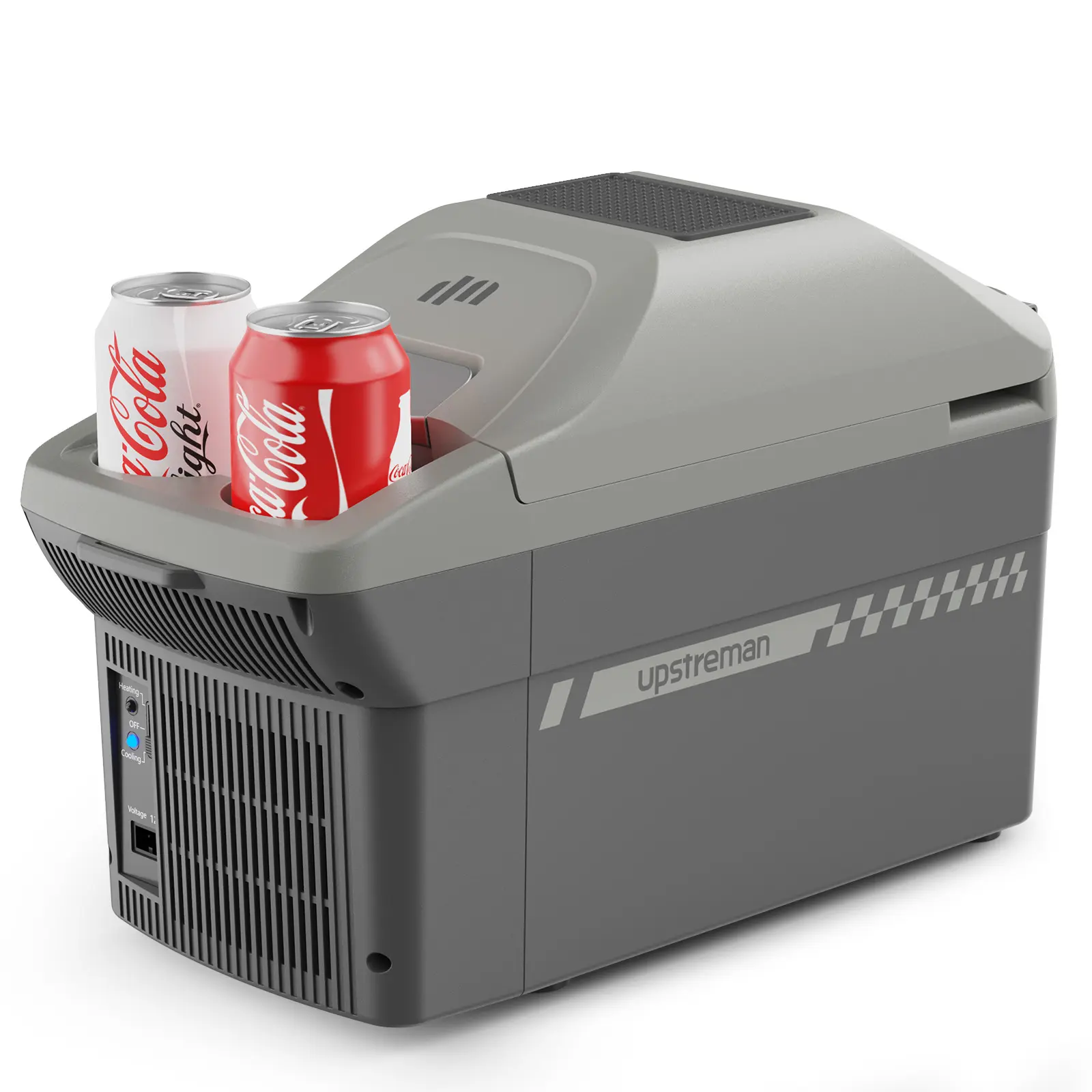 Upstreman 10QT Car Refrigerator - Mini Portable Fridge for Car, Portable Car Cooler & Warmer with 12V Car Adapter, Dual Cooling & Heating, Compact Design, Shoulder Strap for Camping, Road Trips, Cooler Mini Fridges, Energy-Saving, High-Efficiency(AR11)