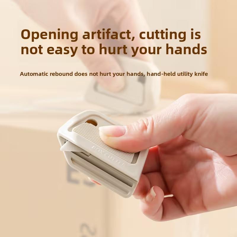 Multifunctional Box Cutter: Safe & Hand-Friendly, All-in-One for Unboxing, Can Opening & Paper Cutting, Super Convenient for Daily Use