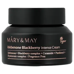 Mary & May Idebenone Blackberry Intense Cream, Fragrance Free, 2.46 oz (70 g)