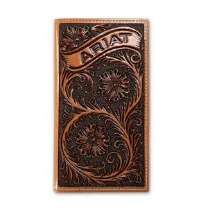 A3568008 Ariat Banner Tooled Leather Rodeo Wallet
