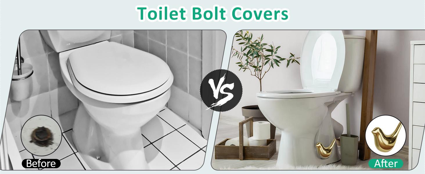 2 Pcs Ceramic Bird Toilet Floor Bolt Caps,Cute Bird Toilet Screw Caps Decorative,Toilet Bolt Figurine,Toilet Bowl Cap Covers,Decorative Bathroom Toilet Bolt Easy Installation