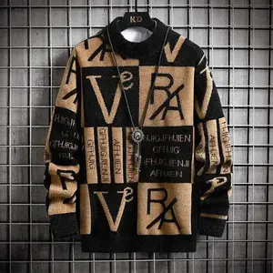 Men Knitted Sweater Stripe Pullovers Printing Round Neck Sweater 2025 Autumn/Winter Designer Quality Casual Men Clothing JumperGift