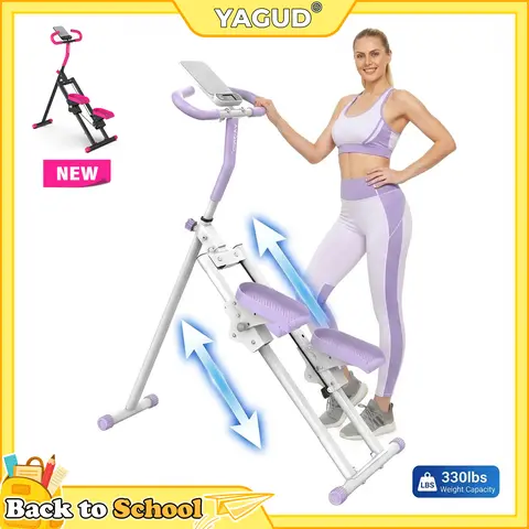 【BACKTOSCHOOL】Yagud Stair Stepper for Home Gym Exercise, New Version Stairmaster ,Compact Folding Stair Climber with Extended Step Range, Adjustable Handlebar/Pedal