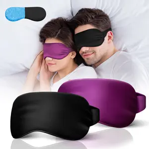 2PCS Cooling Gel Eye Mask, Cold Compress for Puffy Eyes & Dark Circles, Tired Eyes, Migraine/Headache Relief, Reusable Weighted Sleep Mask