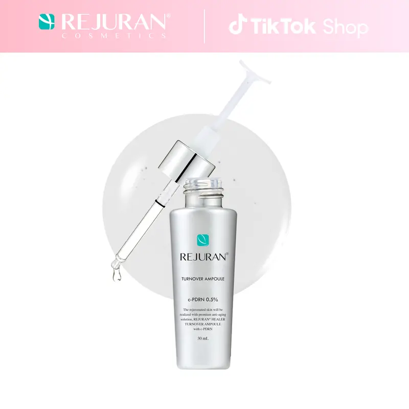 REJURAN Turnover Ampoule, c-PDRN - Anti-Aging Face Serum for Firmness, Radiance, Youthful Skin, Korean Skin Care (1.01 fl oz)