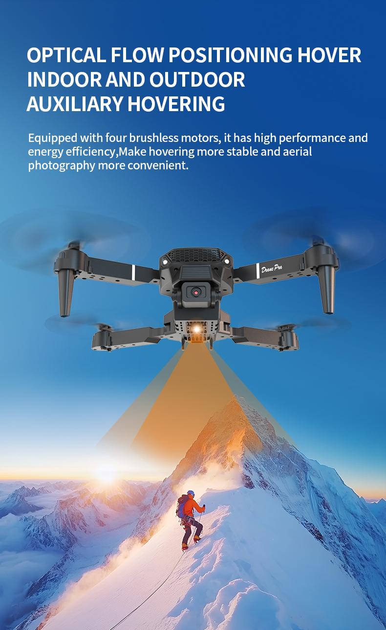 Drone MAX Upgraded RC Drone with Dual Batteries & 2.4" HD Display Remote, Dual-Camera System, Intelligent Obstacle Avoidance, Brushless Motor, Foldable Design – Night-Flight Ready for Adults & Beginners
