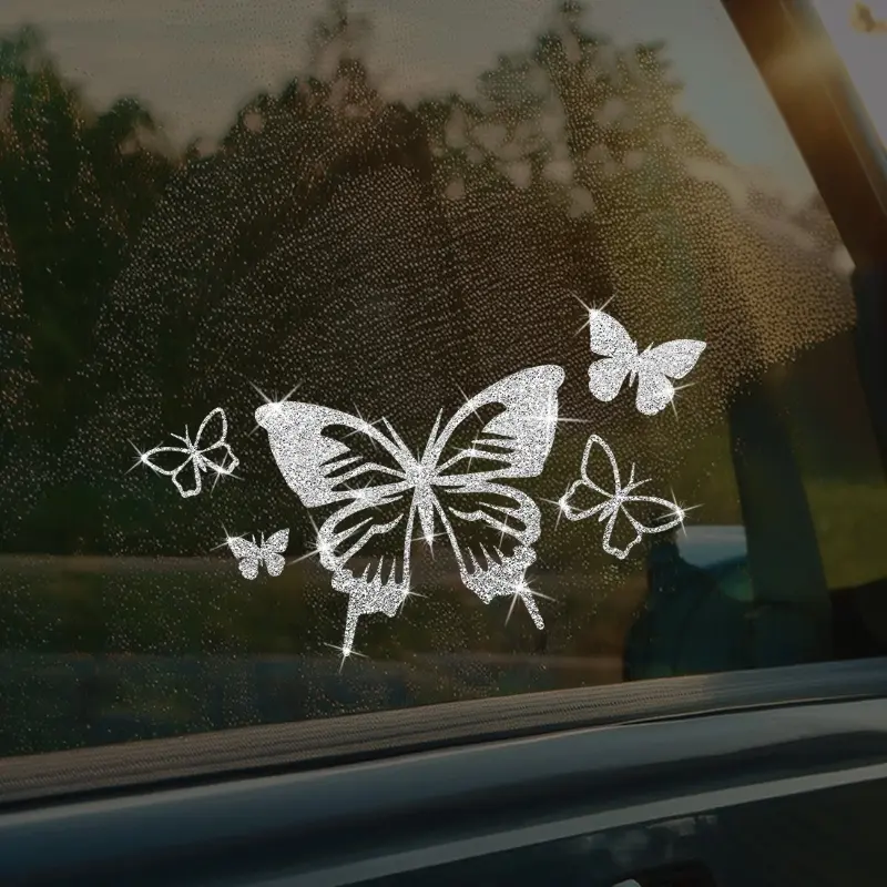 Colorful Butterfly Combination Car Stickers Decal for Cars Are Waterproof and Sun-protected  Suitable for Car Bumpers  Triangular Windows  Windshields  SUV Motorcycles  Laptops  Creative Decorative Decals  Body Scratches  Cover Good Things