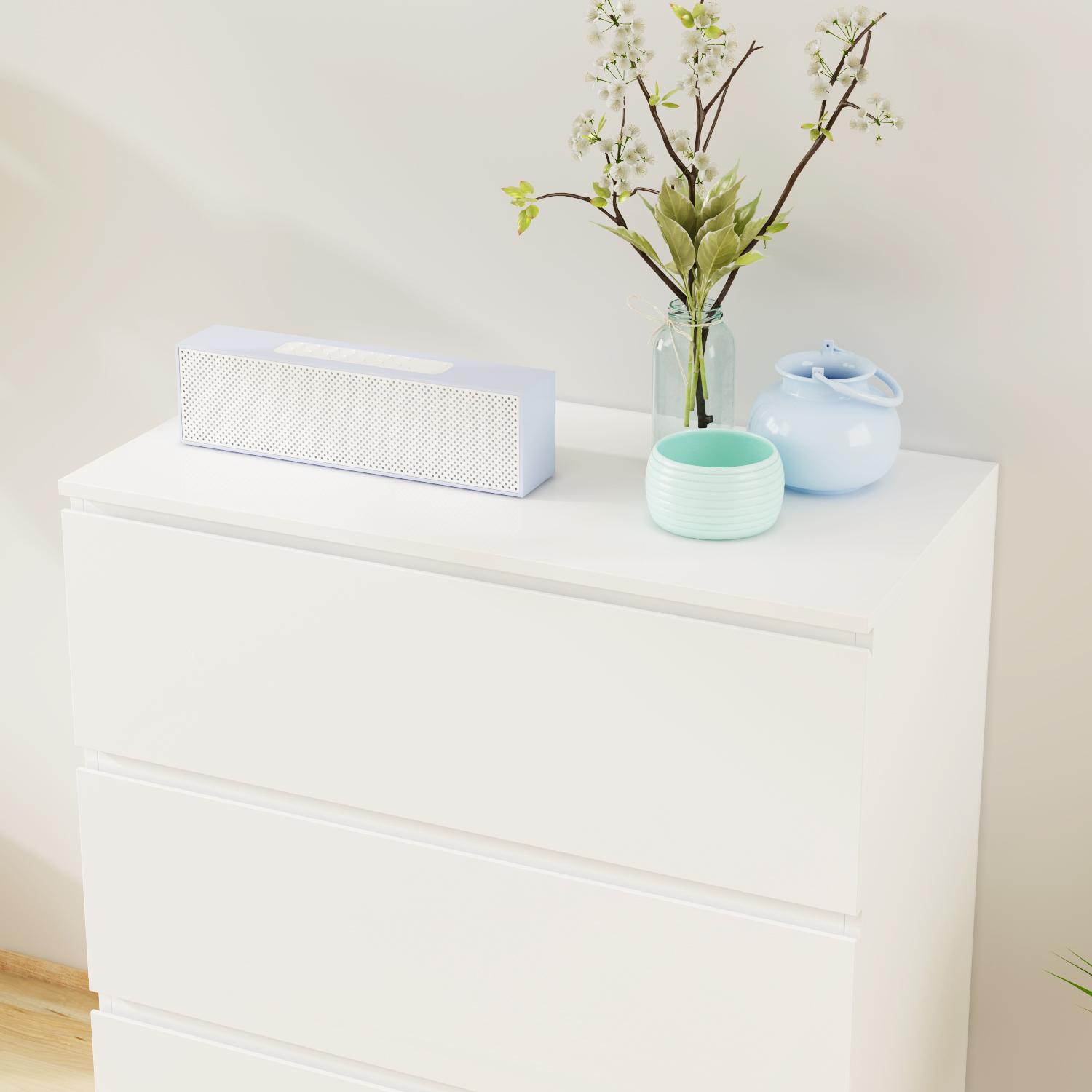 FUFU&GAGA Modern 3-Drawer Dresser Chest, Wooden Dresser Tower with Wide Storage Space, Dresser Closet for Nursery Living Room Bedroom FUFU&GAGA Modern 3-Drawer Dresser Chest, Wooden Dresser Tower with Wide Storage Space, Dresser Closet for Nursery Living Room Bedroom