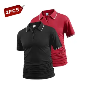 2-pack quick-dry polos — breathable, sweat-wicking sports shirts for the court & everyday wear | versatile athletic tops (the perfect holiday gift for athletes)