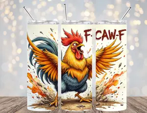20 OZ CHICKEN/ROOSTER DESIGNS OPTIONS INSULATED SKINNY TUMBLER W/ STRAW