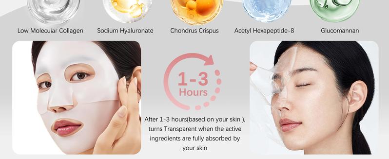 ISTON Deep Moisturizing Collagen All-In-One 4-Color Mask, Moisturizing Night Cream for All Skin Types - Firms, Improves Dullness, Anti-Aging, Soothes and Repairs Skinoothes and Repairs