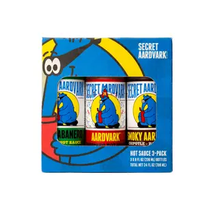 Secret Aardvark Hot Sauce 3-Pack Gift Set – Habanero, Serrabanero & Smoky Chipotle