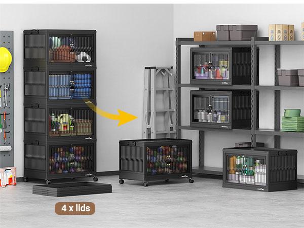 Broview Storage Bins with Lid, Stackable Storage Bins with Lids,Extra Large Closet Organizer Collapsible Drawer Boxes with Wheels, Folding Plastic Cabinet Containers for Home Kitchen Room Organization Broview Storage Bins with Lid, Stackable Storage Bins with Lids,Extra Large Closet Organizer Collapsible Drawer Boxes with Wheels, Folding Plastic Cabinet Containers for Home Kitchen Room Organization