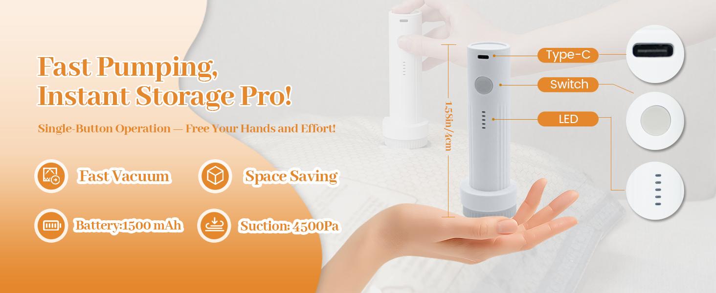 [2026 Upgraded] Cordless Travel Vacuum Bag Set with USB-15/9 Pack Vacuum Compression Storage Bags,Savers for Clothing & Travel Essentials. Zipper Pouches, Outdoor Packing System, Hand Organizer, Christmas Variety Pack