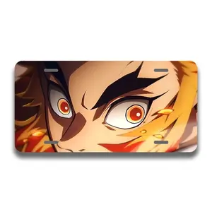 Rengoku Inspired Vanity Plate, Demon Slayer Anime Car Accessories, Gift for Fans