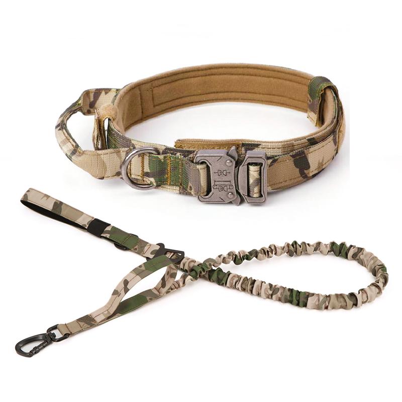 Dog Training Collar Adjustable Tactical Dog Collar And Leash Set Control Handle Pet Lead Collar For Small Big Dogs