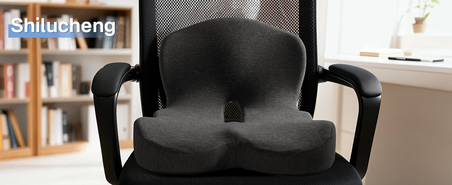 Shilucheng L-Shaped Memory Foam Seat Cushion, Ergonomic Lumbar Back Support for Office Chair, Car & Gaming, Tailbone Pressure Relief, Ideal St. Patrick's Day & Easter Gift