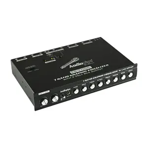 Audiopipe 7 Band 9V Half-Din Line Driver Graphic Equalizer with Hi/Lo EQ-710HL