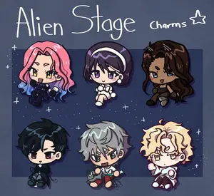 Alien Stage Chibi Keychains - Mizisua Ivantill Mizi Sua Ivan Till Hyuna Luka ALNST Keychains, Cute, Durable, And Perfect For Bags, Keys, Or Gifts. Great For Daily Use Or As Thoughtful Little Gifts For Your Friends And Yourself.