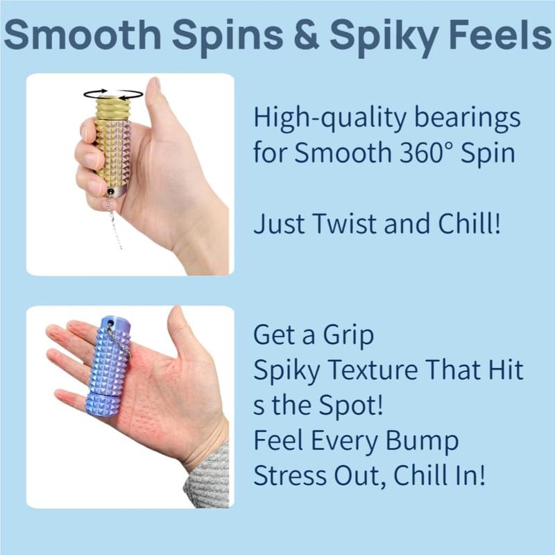 Little Ouchies Pain Fidget Roller Keychain - 3D Printed for Stress Relief & Focus - Portable Anxiety Relief Tool - Ideal Novelty Gift for Adults