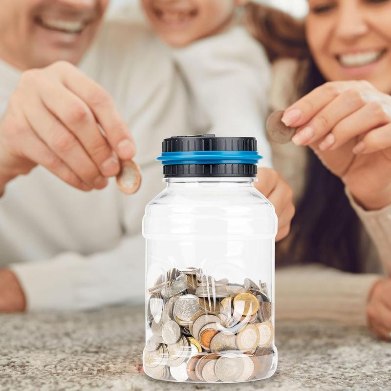 Money Jar with LCD Display,Durable Money Coin Counting Jar,Money Saving Bank,Home Decor,Display Automatic Counting Coin Bank-Perfect Gift for girls and boys,ldeal Gift for Birthday&Valentine's Day
