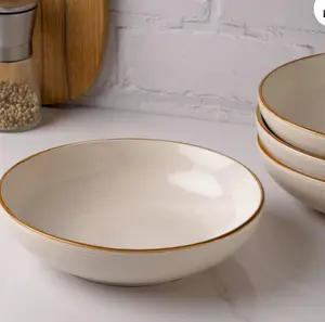 ONE of ONE Ocean Series Pasta Bowls, 30 OZ Large Salad Bowls Set of 4, Microwave and Dishwasher Safe, Sturdy and Stackable, Serving Bowls for Kitchen Durable Kitchenware Tableware