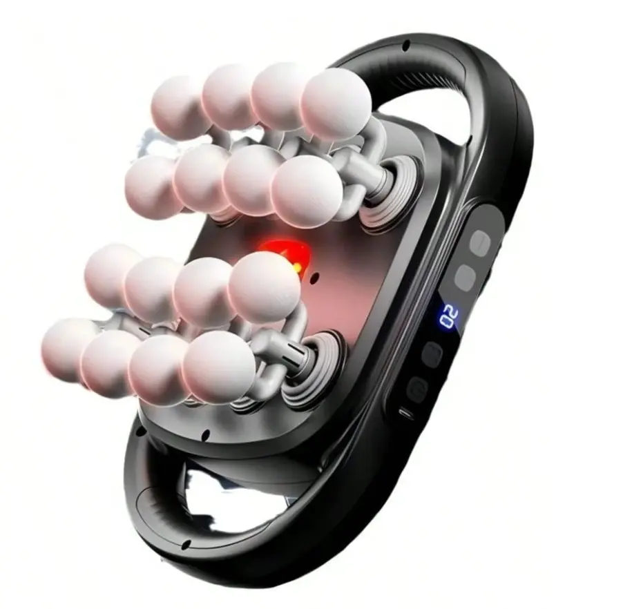 16-Head Professional Massage Gun | USB Rechargeable, Portable, Multi-Functional for Back, Shoulders, Legs, Whole Body Use, Quiet Muscle Relaxation, Ideal for Home and Travel, Great Christmas Gift