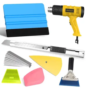 2000W Heat Gun for Vinyl Wrap, Car Wrapping Kit Include Heat Gun, Squeegees, Vinyl Cutter for Resin, Shrink PVC Tubing/Wrapping/Crafts and Vinyl Wrap -Car Accessories Set
