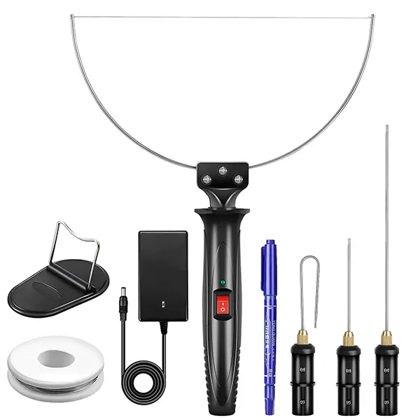 GOCHANGE 4-in-1 High Power Electric Foam Cutter Kit - 100-240V 18W Hot Knife & Bow Blade Tool Set for Foam Blocks & Crafting | 10s Fast Heating 150°C Clean Cut DIY Tool for Cosplay, Halloween & Art Models